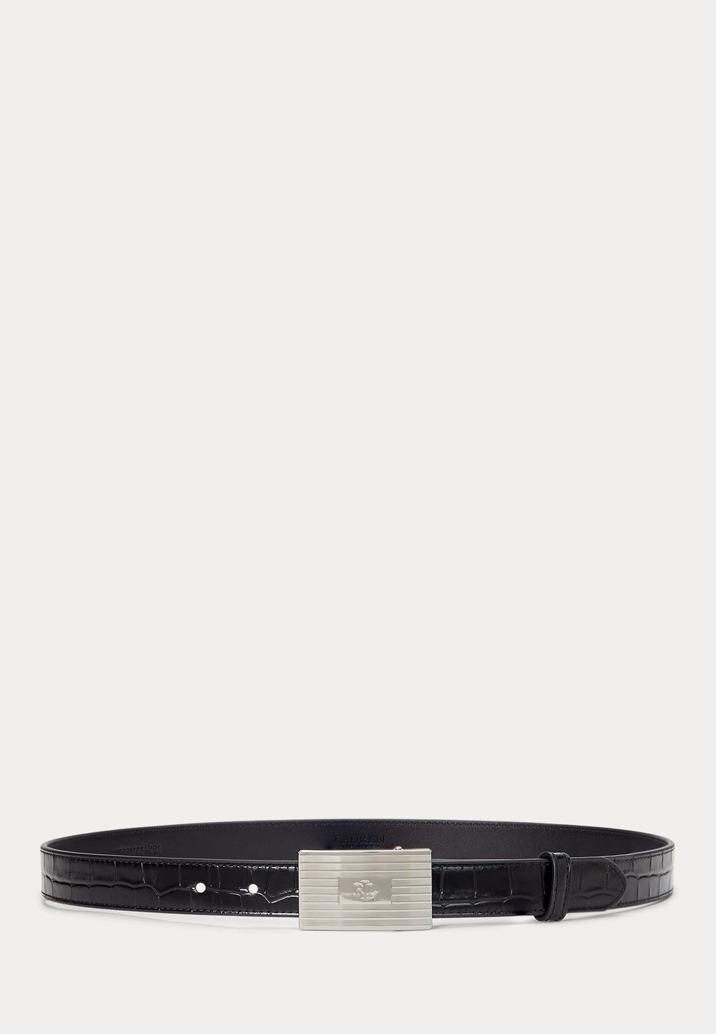 

Ремень ENGINE TURNED CROC EMBOSSED LEATHER BELT Lauren Ralph Lauren, черный