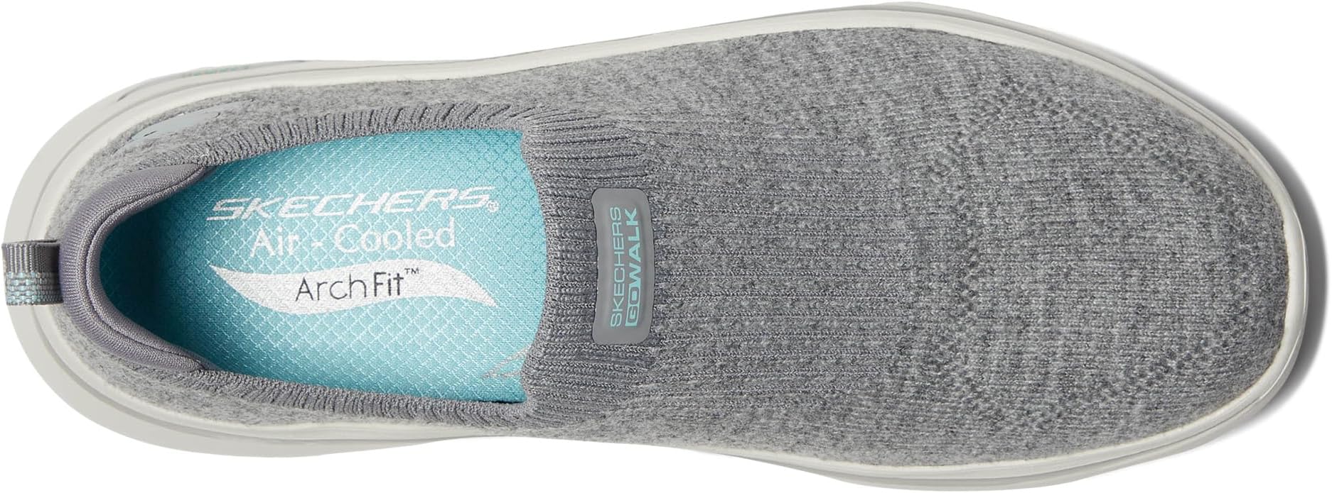 Кроссовки SKECHERS Performance Go Walk Arch Fit 2.0 Eliza, цвет Gray/Turquoise — фото 2