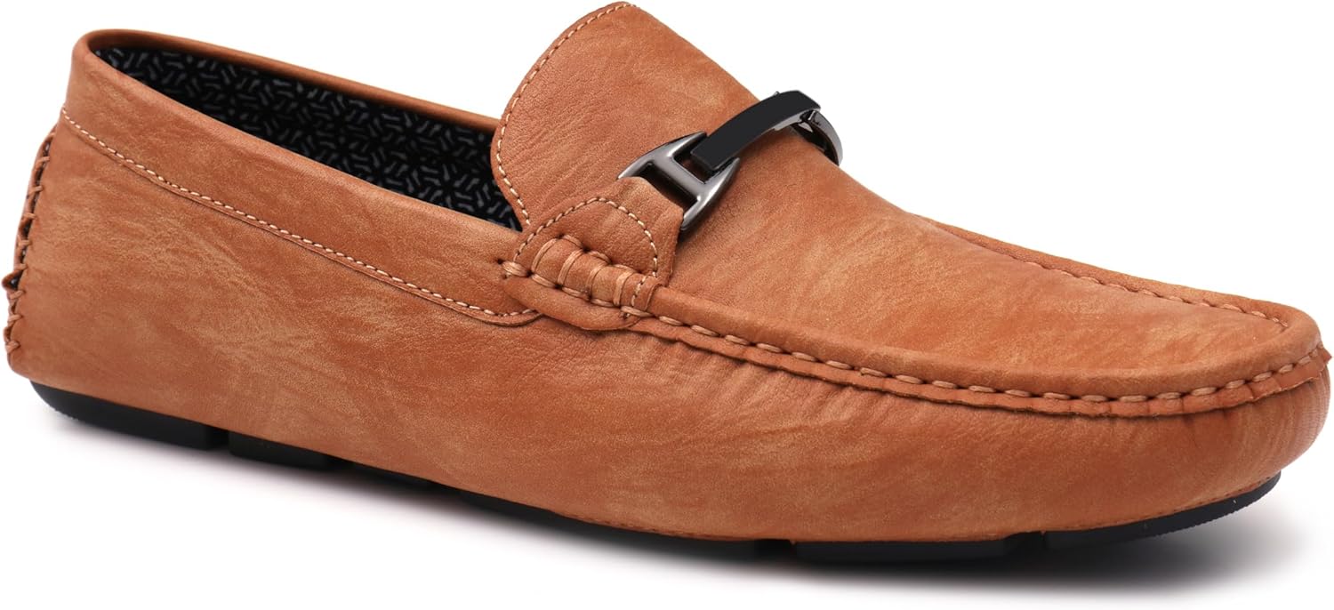 

Мужские мокасины Aston Marc для вождения, легкий дышащий дизайн с прочной резиновой подошвой, Tan 03