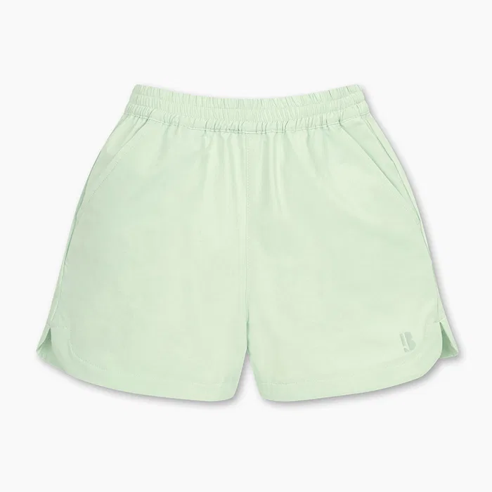 Детские мятные шорты из синтетической ткани от Benetton Kids