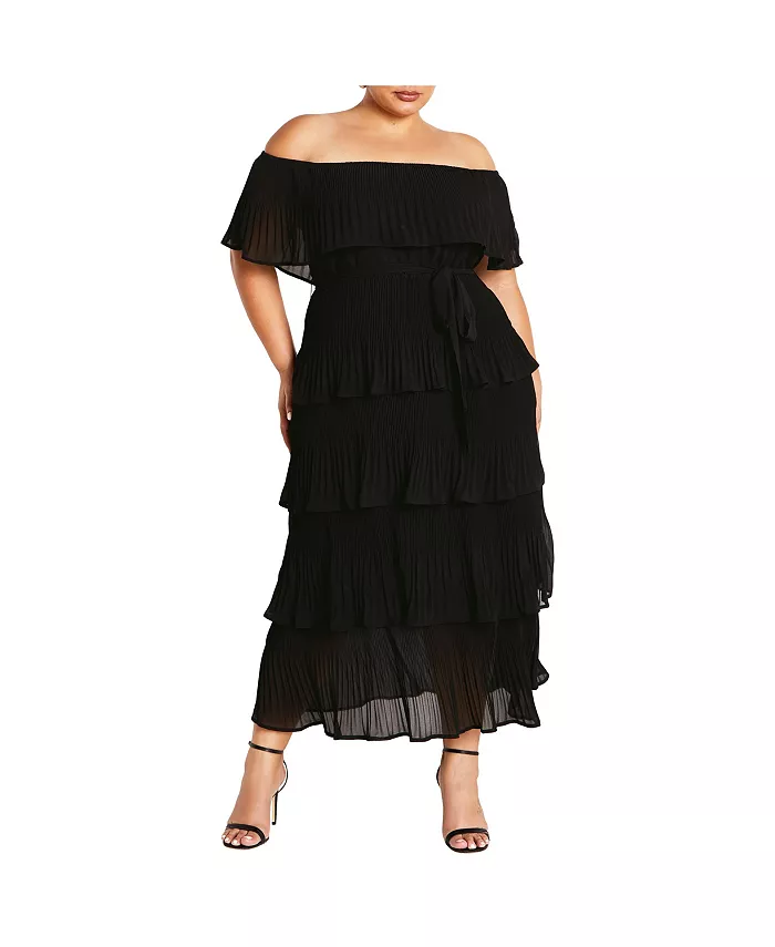 

Платье Night Garden plus size CITY CHIC, черный