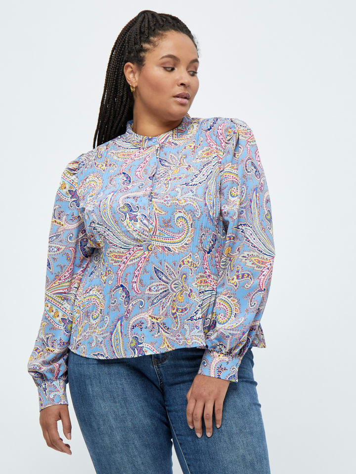 

Блузка с принтом пыльно-синего цвета Peppercorn