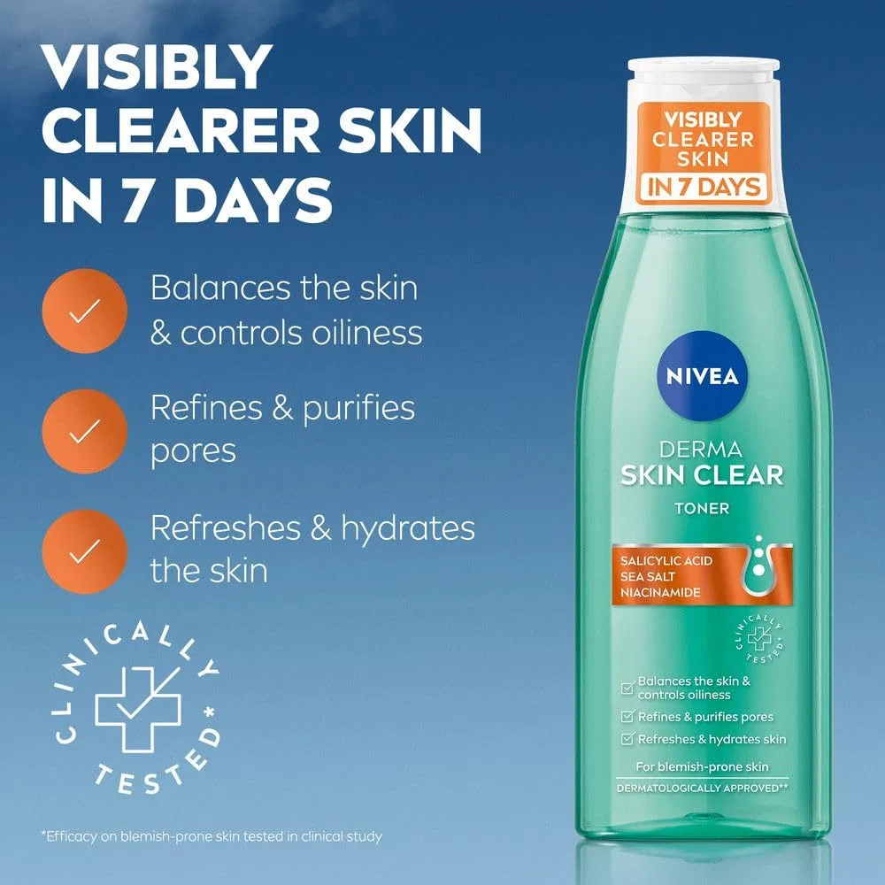 Тоник Nivea — Derma Skin Clear с салициловой кислотой и ниацинамидом, 200 мл — фото 4
