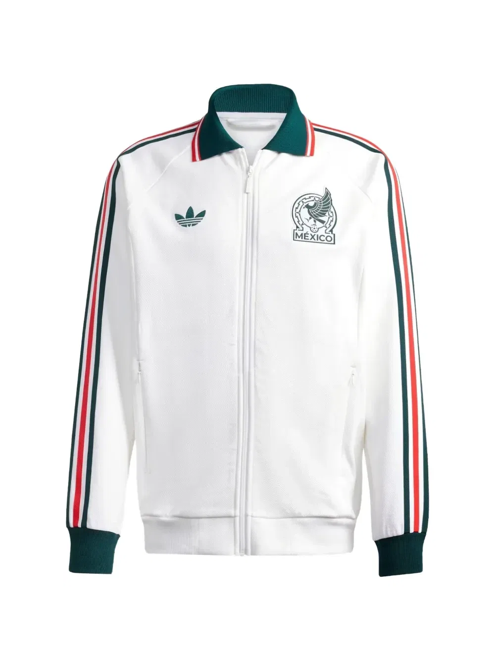 Мужская куртка-олимпийка Mexico Away Anthem на молнии adidas, белый