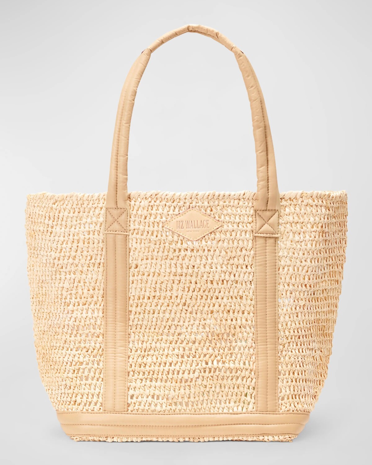 

Большая сумка-тоут из рафии среднего размера MZ WALLACE, цвет Multi