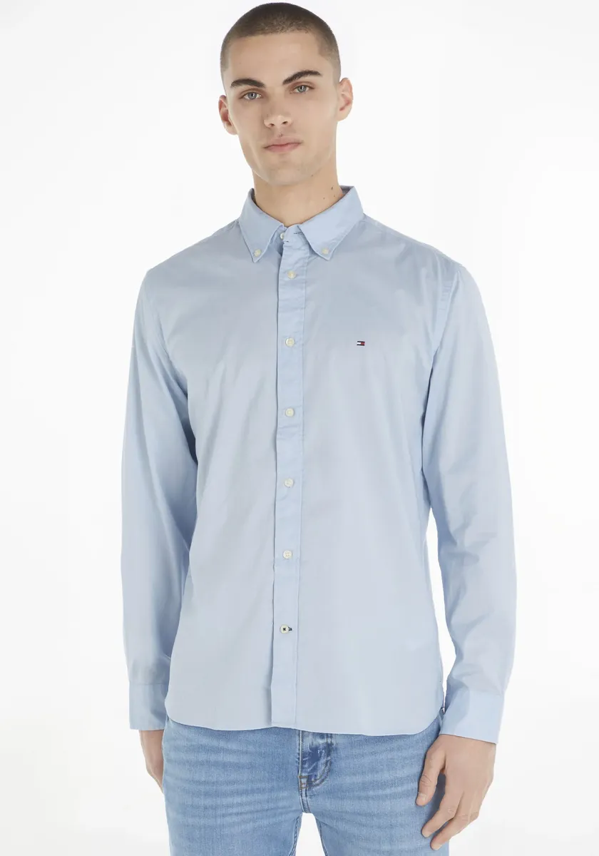 

Рубашка с длинными рукавами Tommy Hilfiger "LA-Shirt Flex Poplin", голубой