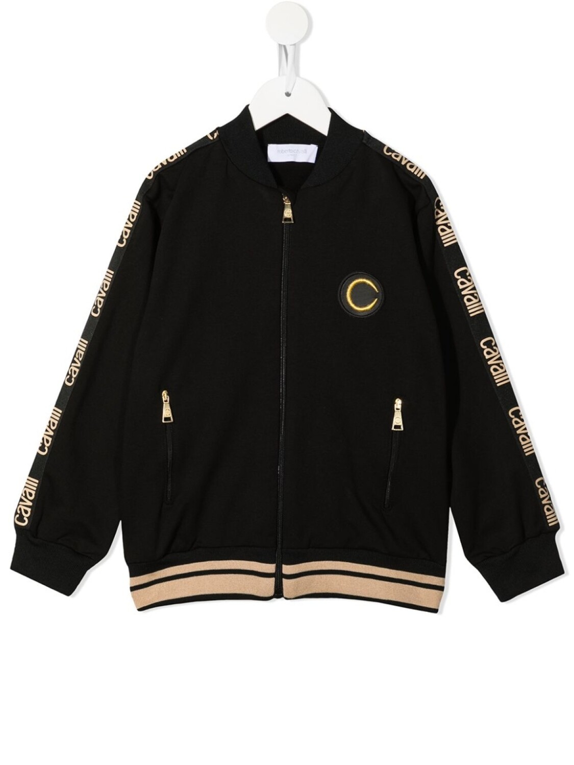 

Свитер с логотипом Roberto Cavalli Junior, черный