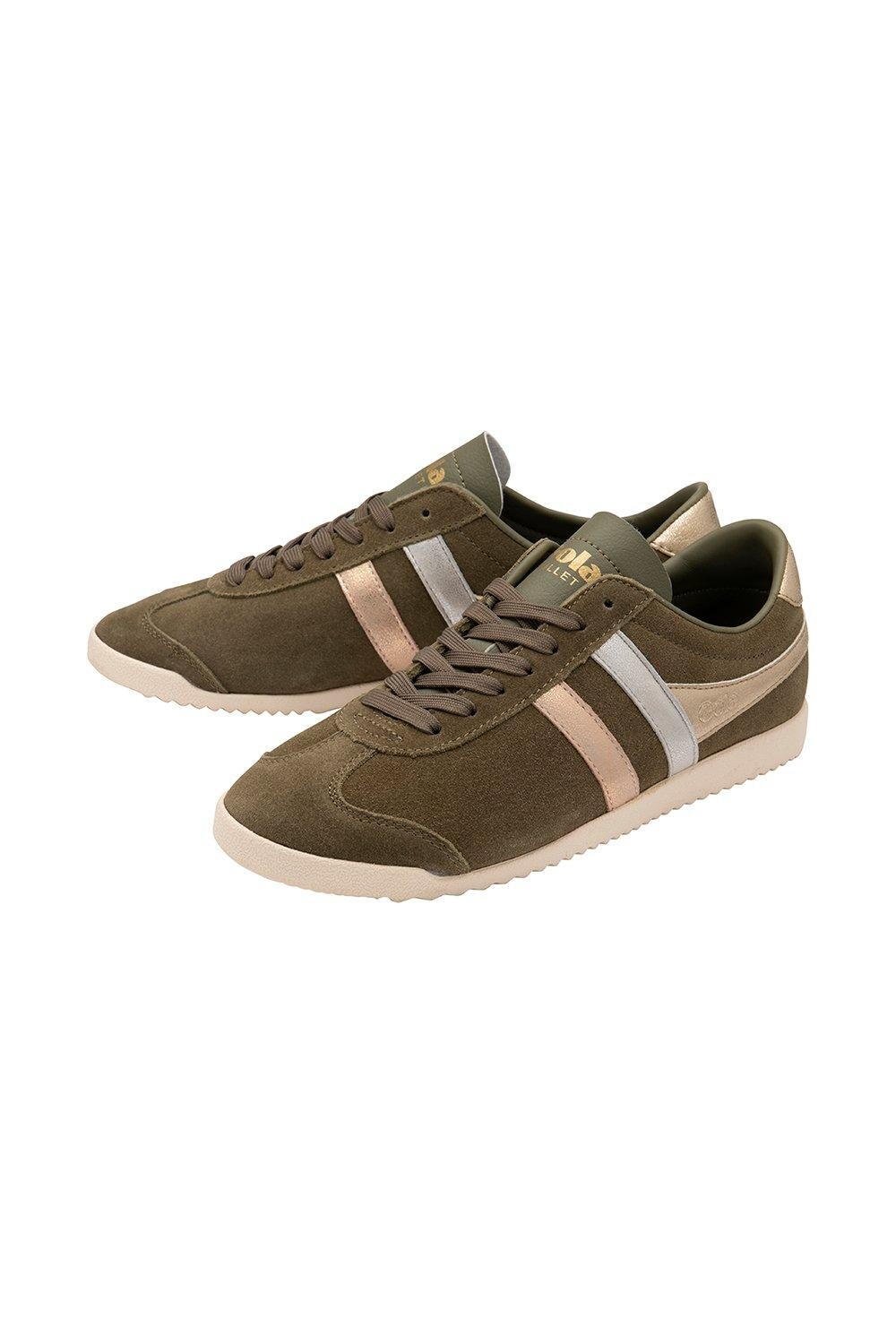 Кроссовки 'Bullet Mirror Trident' Suede Lace-Up Trainers Gola, хаки — фото 3