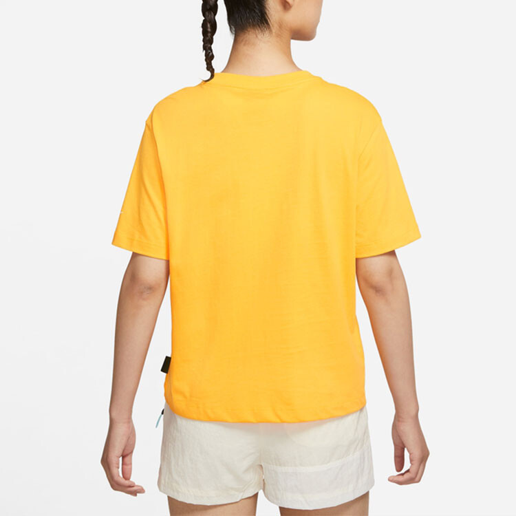 Футболка Nike Sportswear Essential Printing Round-neck DJ5377-764, желтый — фото 4