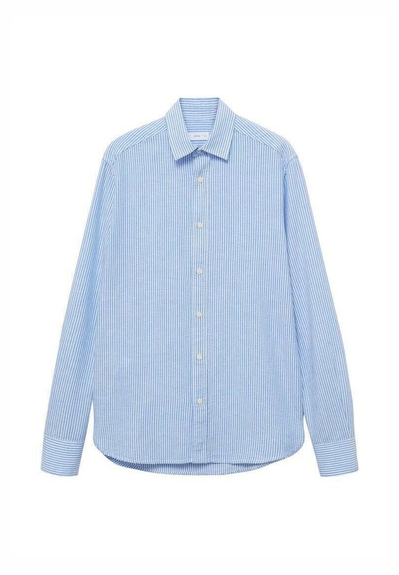 

Рубашка STRIPES Mango Kids, светло-голубой