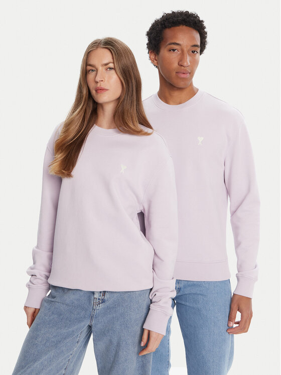 

Свитшот regular fit HSW060.730 Ami Paris, фиолетовый