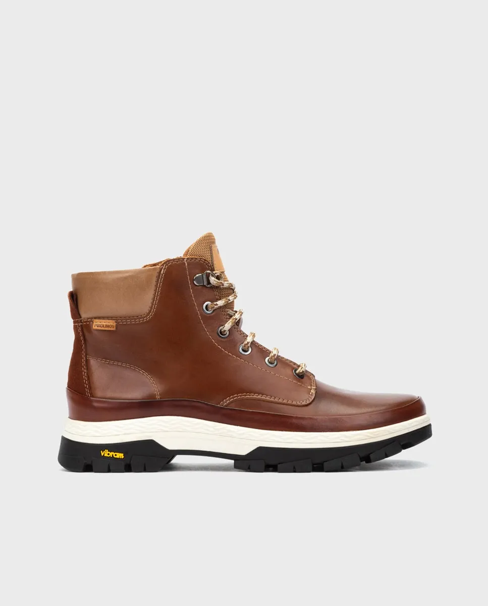 Унисекс кожаные ботинки с подошвой Vibram Pikolinos, коричневый