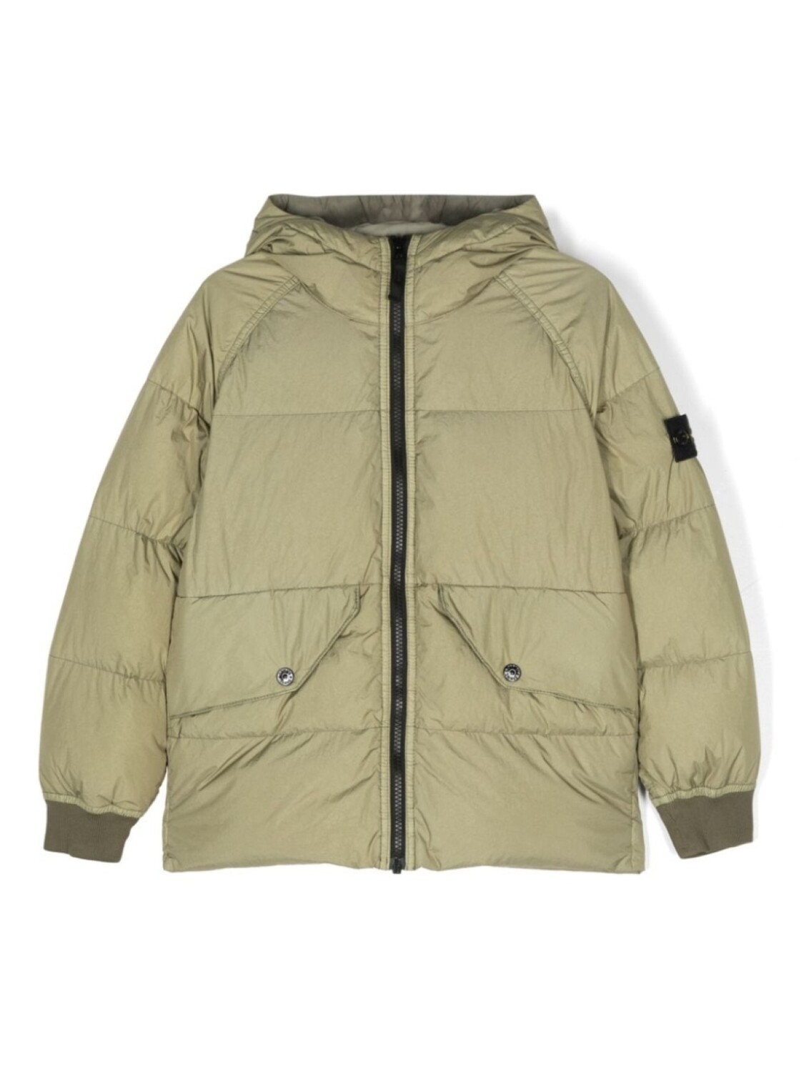 

Stone Island Junior пуховик с нашивкой Compass, зеленый