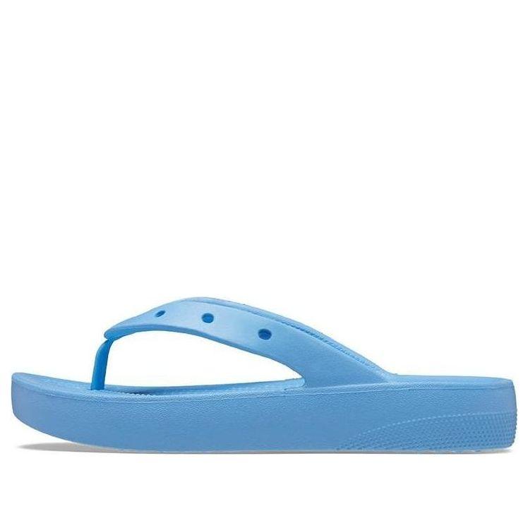 Шлепанцы (WMNS) Crocs Classic Platform Flip, синий
