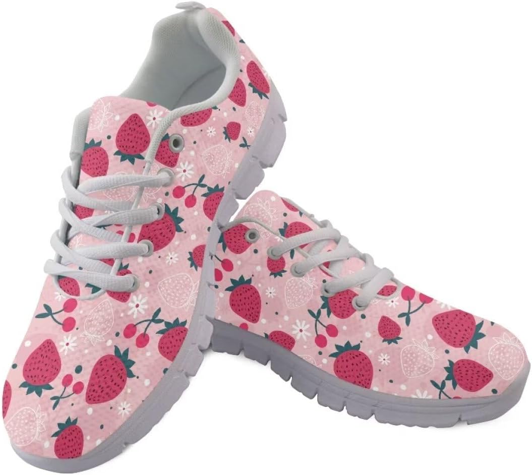 

Кроссовки AmzPrint Air Cushion Mesh Breathable Non Slip для бега и ходьбы, для мужчин, Strawberries