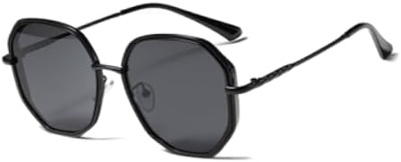 

2027 Большие многоугольные солнцезащитные очки для женщин, модные винтажные солнцезащитные очки с защитой от УФ-излучения okulary przeciwsloneczne damskie MTZJH, C5 Shiny Black