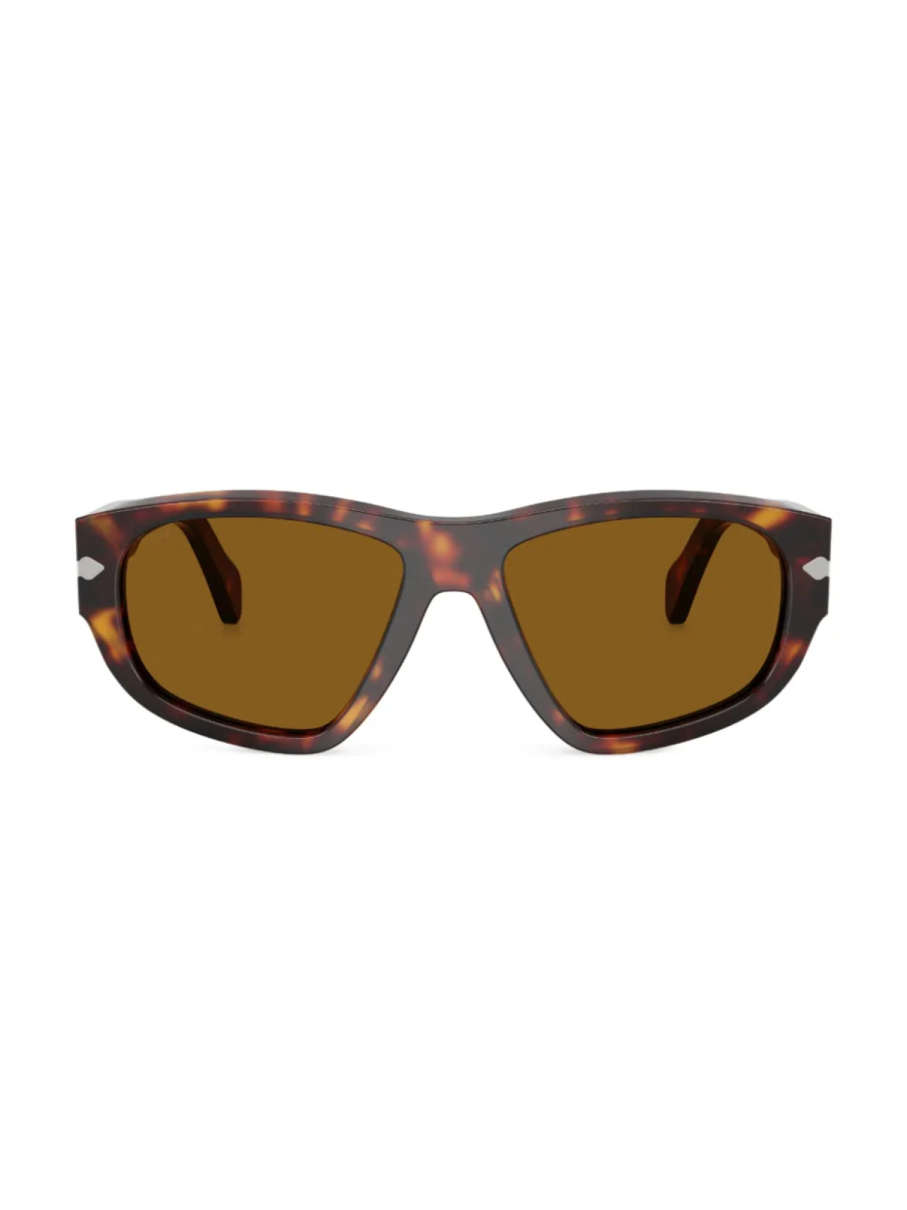 

Persol солнцезащитные очки в массивной оправе, коричневый