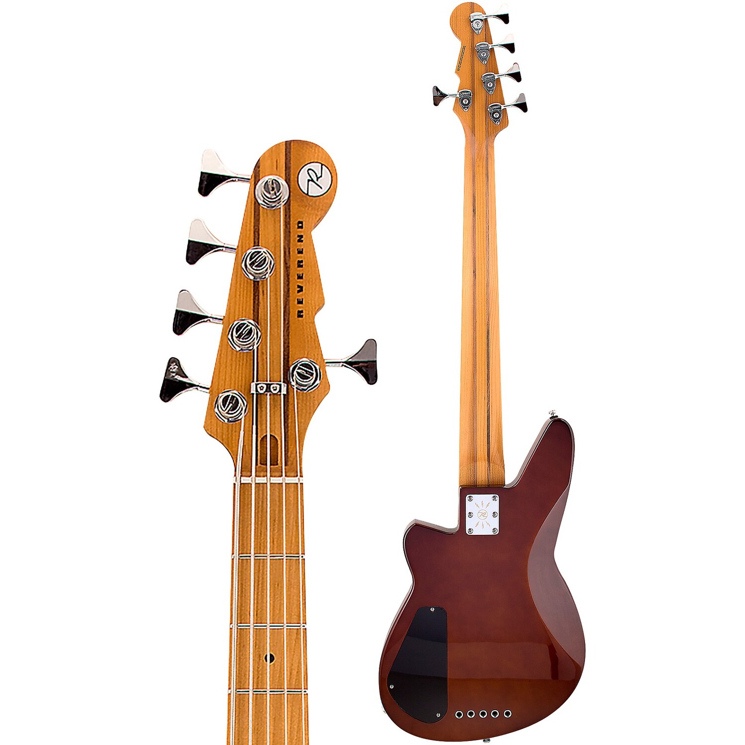 

5-струнная электрическая бас-гитара Reverend Mercalli 5 FM винно-красная