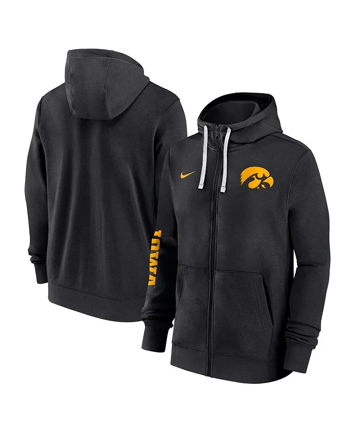 

Мужская черная толстовка Iowa Hawkeyes 2024 Sideline с молнией по всей длине Nike