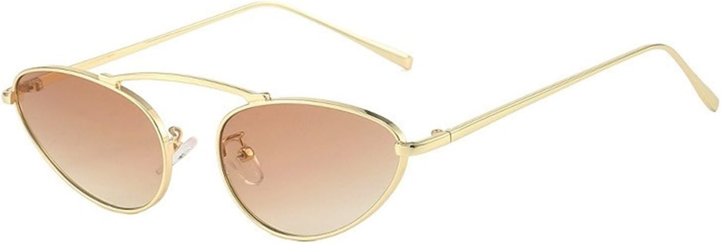 

Женские солнцезащитные очки с металлической оправой маленького размера для вождения, отдыха на природе, а также мужские солнцезащитные очки для поездок на работу Generic, Brown