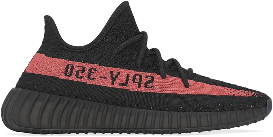 Мужские кроссовки Adidas Yeezy Boost 350 V2, черный/красный-черный