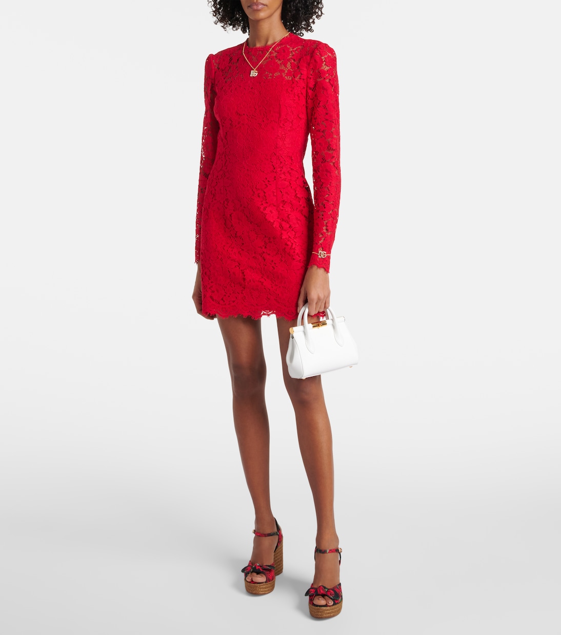 Цветочные эспадрильи на клиньях из холста Dolce&Gabbana, Rosa Rossa F.Nero — фото 3