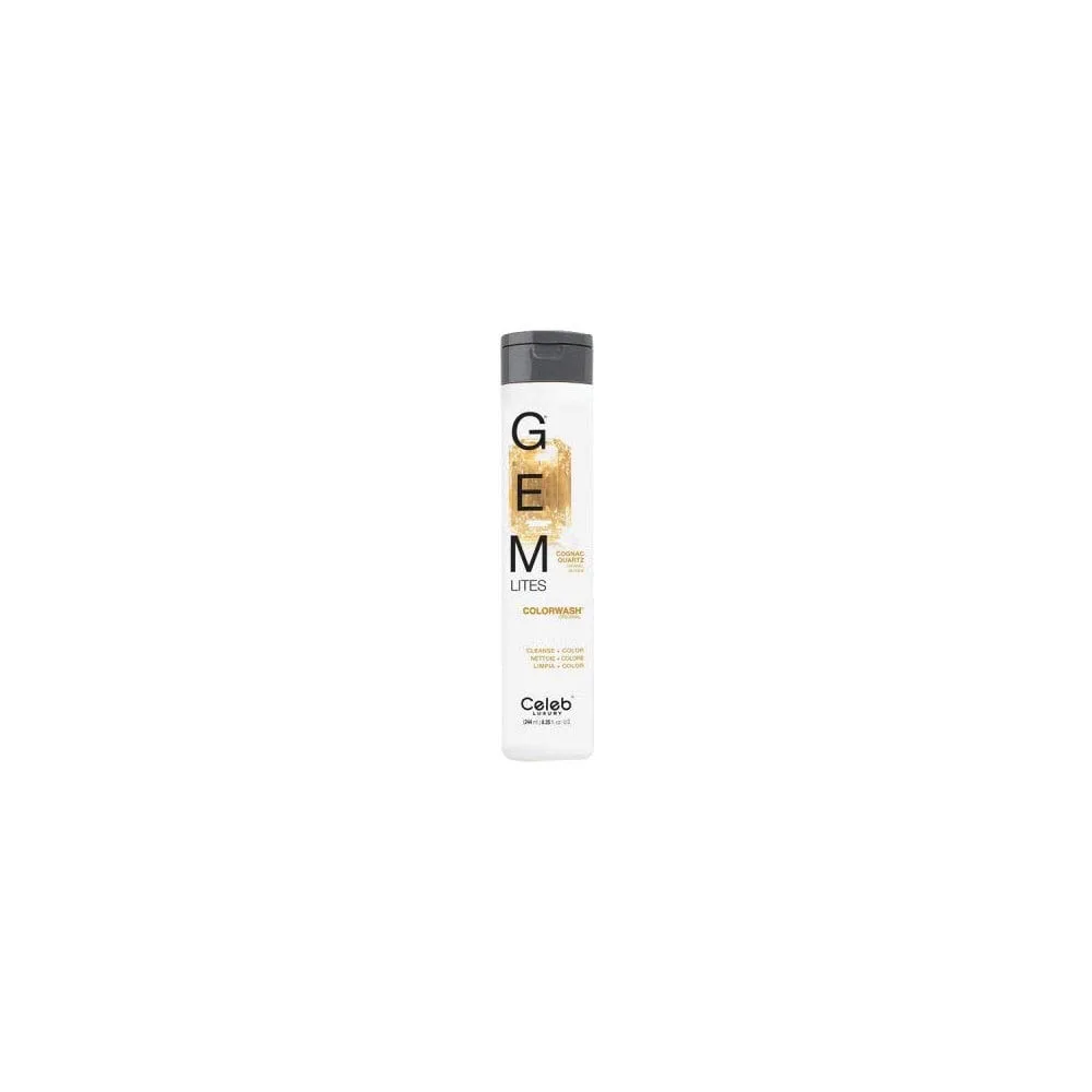 Шампунь Celeb Luxury Colorwash Color Depositing Shampoo - освежитель цвета, веганская краска для волос, средство для восстановления связей Bondfix, Viral и Gem Lites., Cognac Quartz