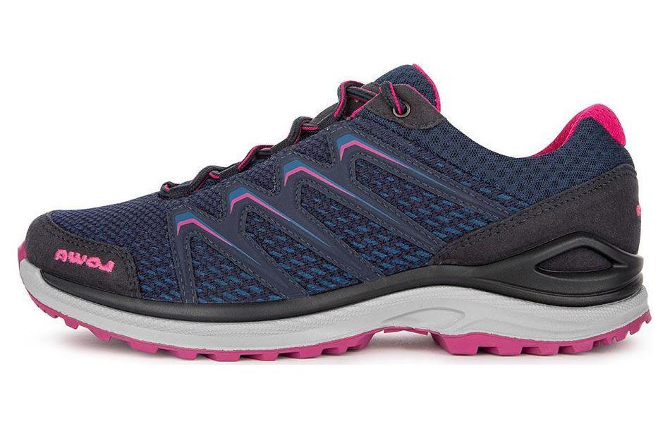 

Lowa Maddo Ws Slip Resistant Abrasion Resistant Low top Mountaineering Shoes Women's Blue Pink
