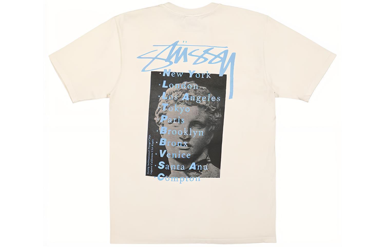 Футболка Stussy с пигментной покраской, натуральный белый — фото 4
