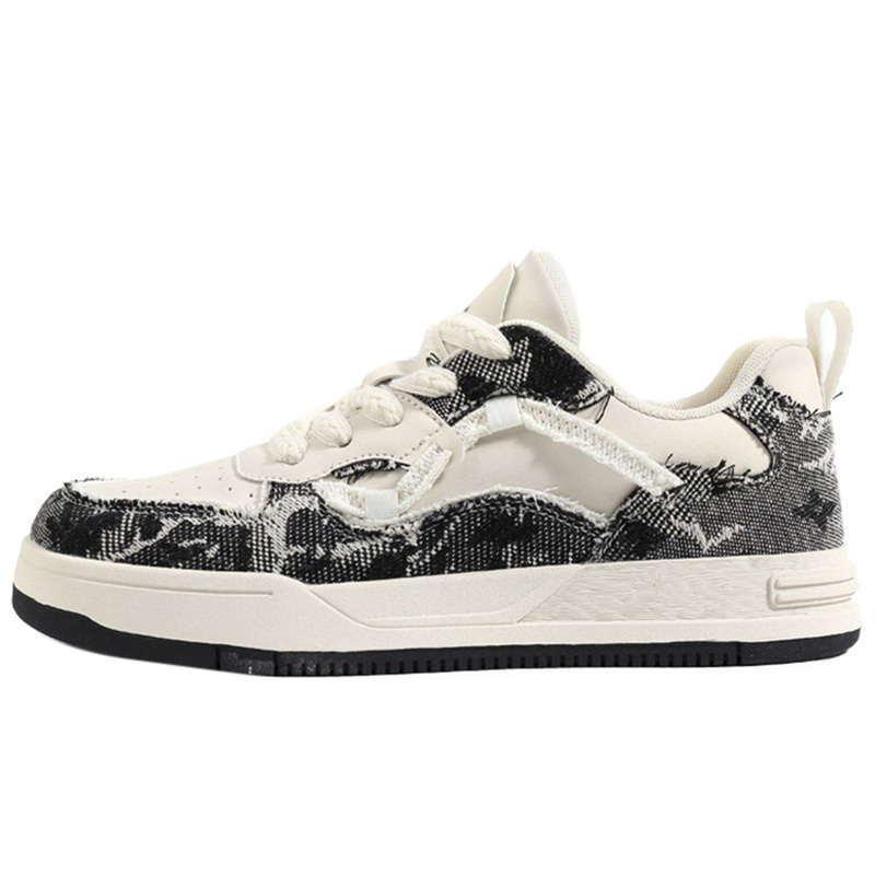 

Desert Ram Низкие скейтерские кроссовки унисекс бело-черные, цвет White Black