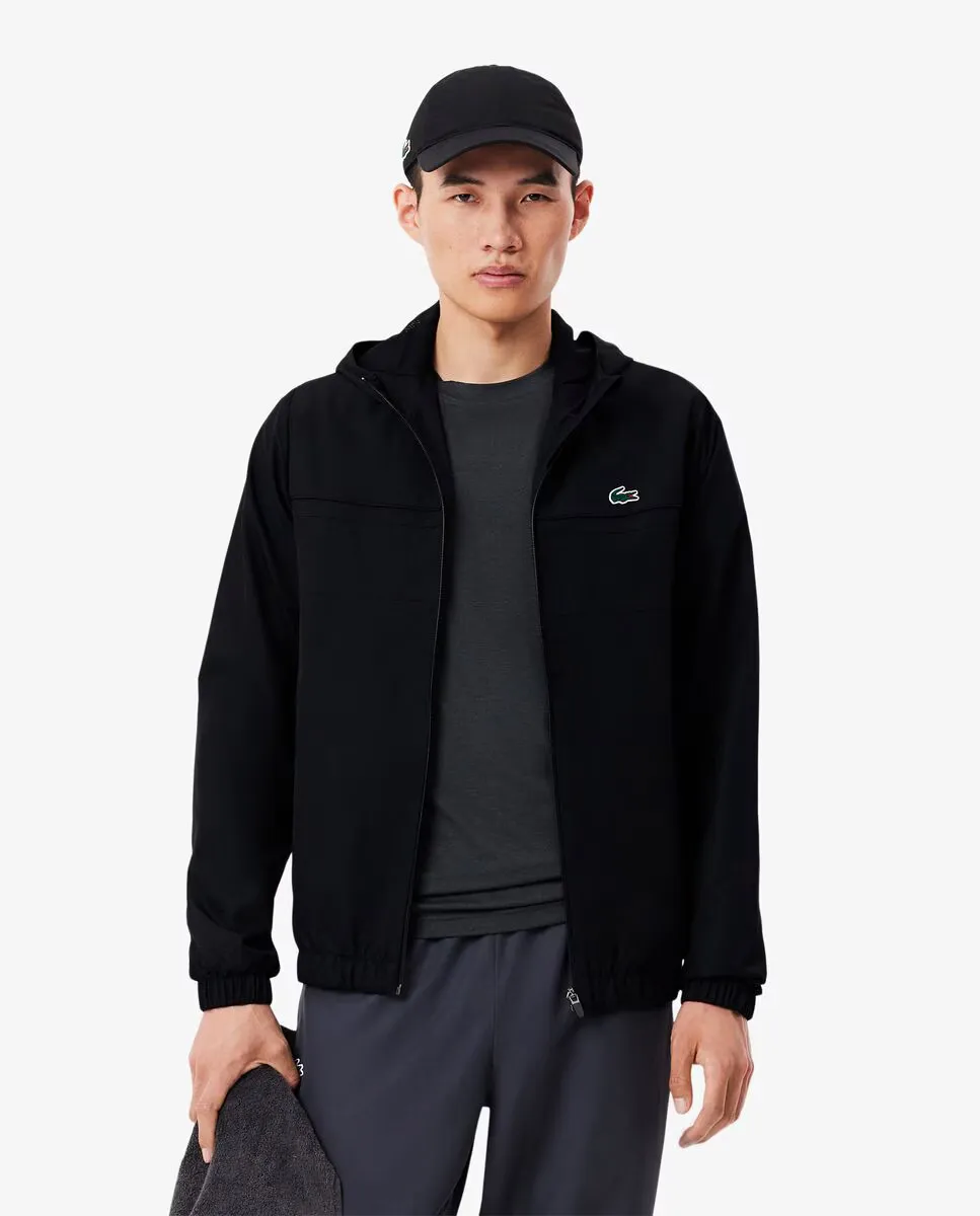 

Мужская куртка SPORT из переработанного волокна с капюшоном и молнией Lacoste, чёрный