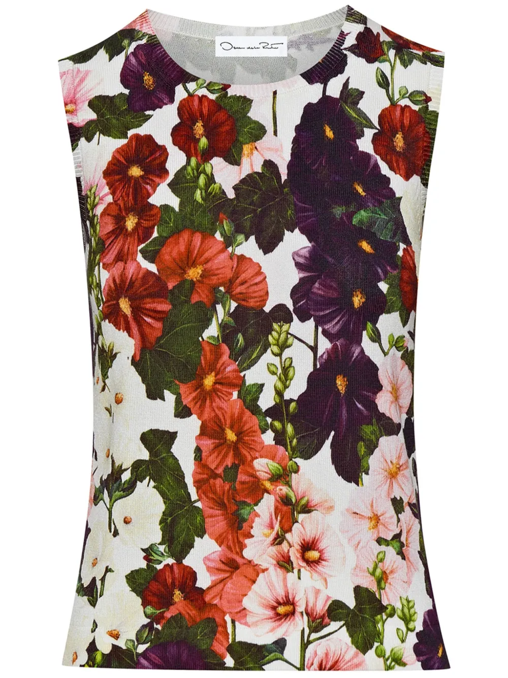 

Топ Hollyhocks с цветочным принтом Oscar de la Renta, черный
