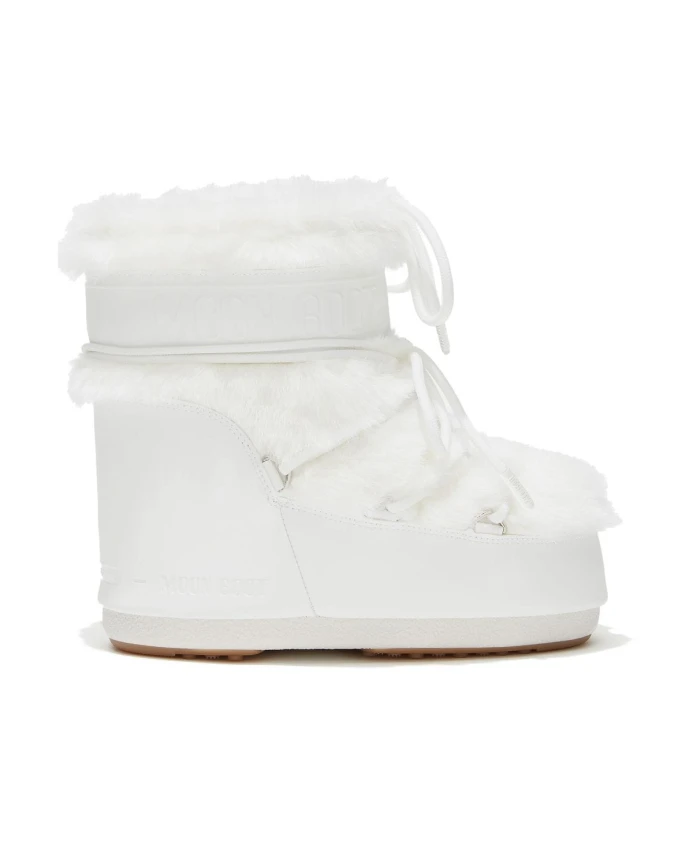 

Зимние сапоги с искусственным мехом и шнуровкой. Moon Boot, белый