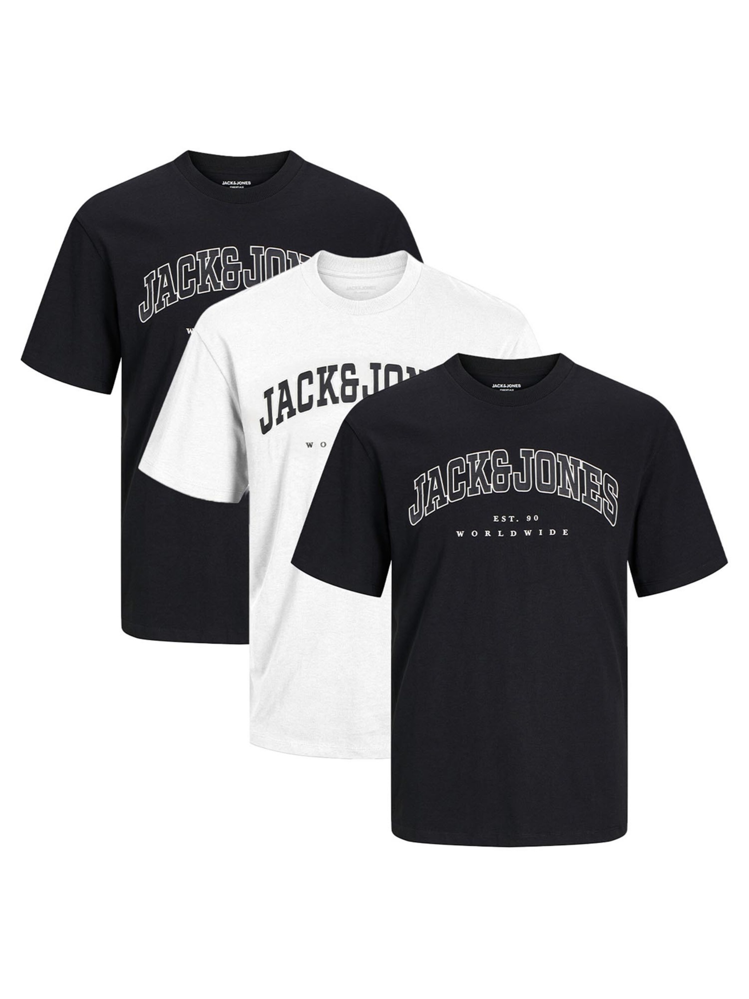 

JACK & JONES Футболка 'Caleb Varsity' в черном цвете