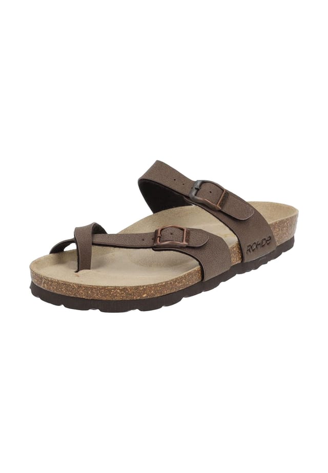 Мюли из искусственной кожи Rohde, цвет mocca