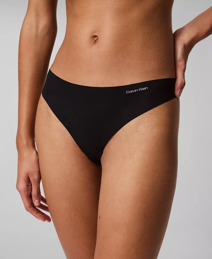 

Женские трусы-стринги Invisibles из микрофибры с эффектом стрейч D3428 Calvin Klein, черный