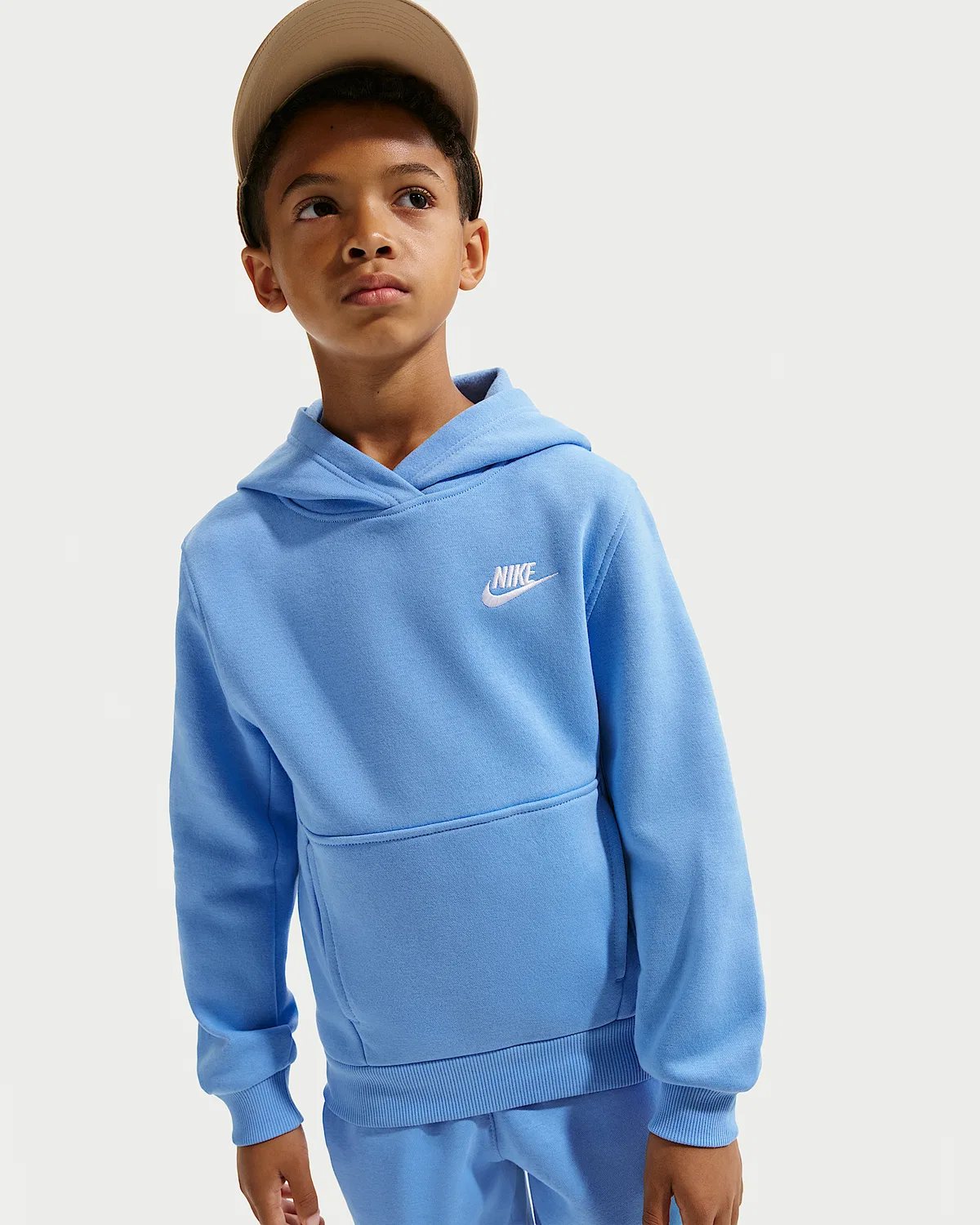 Детская толстовка Nike Sportswear Club Fleece, University Blue/White — фото 3