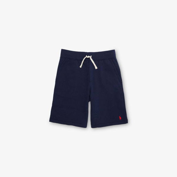 

Шорты из хлопковой смеси с вышивкой бренда и шнурком Polo Ralph Lauren, синий