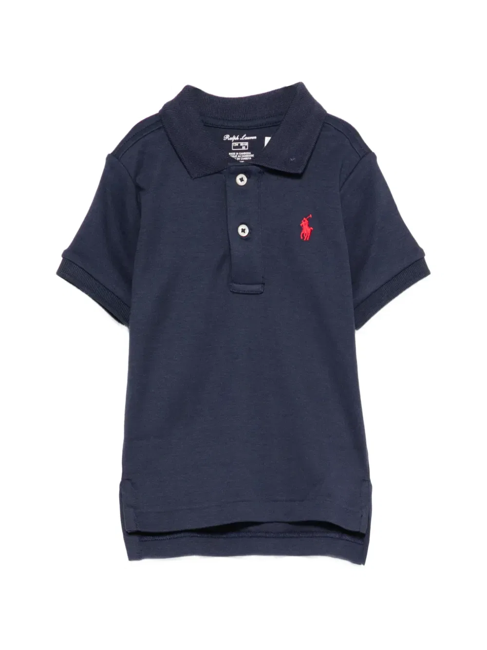 Поло с вышитым логотипом Polo Ralph Lauren Kids, синий