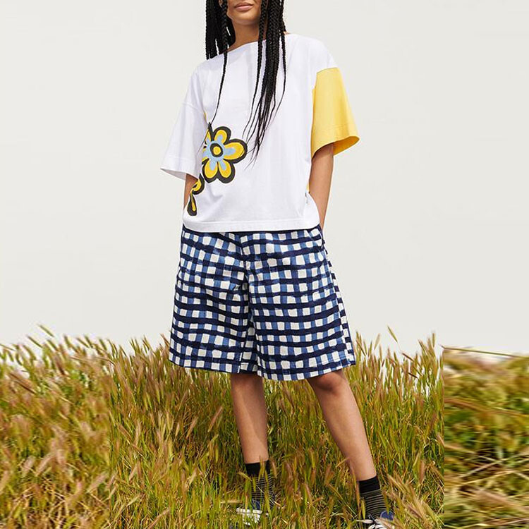 Marni Marni Co-Branding Повседневные шорты унисекс цвета морской волны Uniqlo, цвет Sea Blue — фото 2