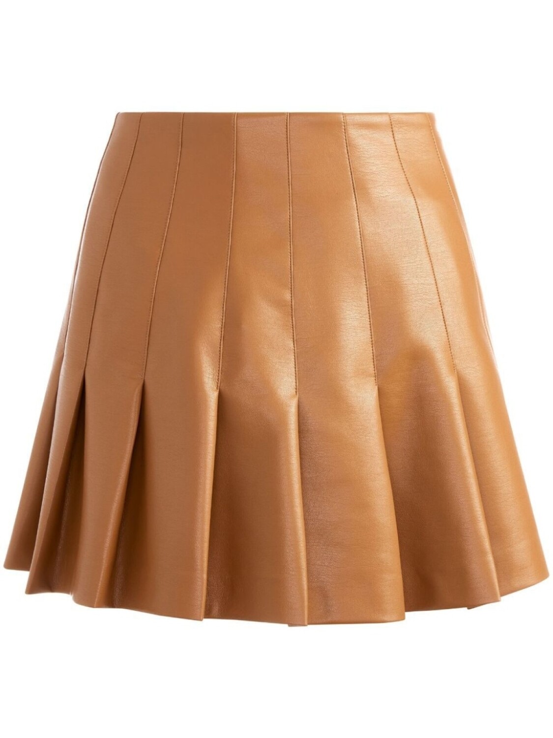 

alice + olivia плиссированная юбка Carter из искусственной кожи, коричневый