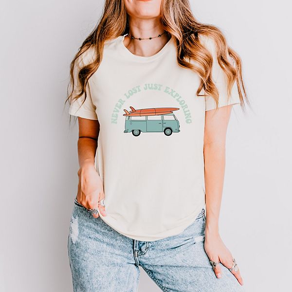 

Футболка Never lost light blue с коротким рукавом Simply Sage Market, Cream, Зеленый, Футболка Never lost light blue с коротким рукавом Simply Sage Market, Cream