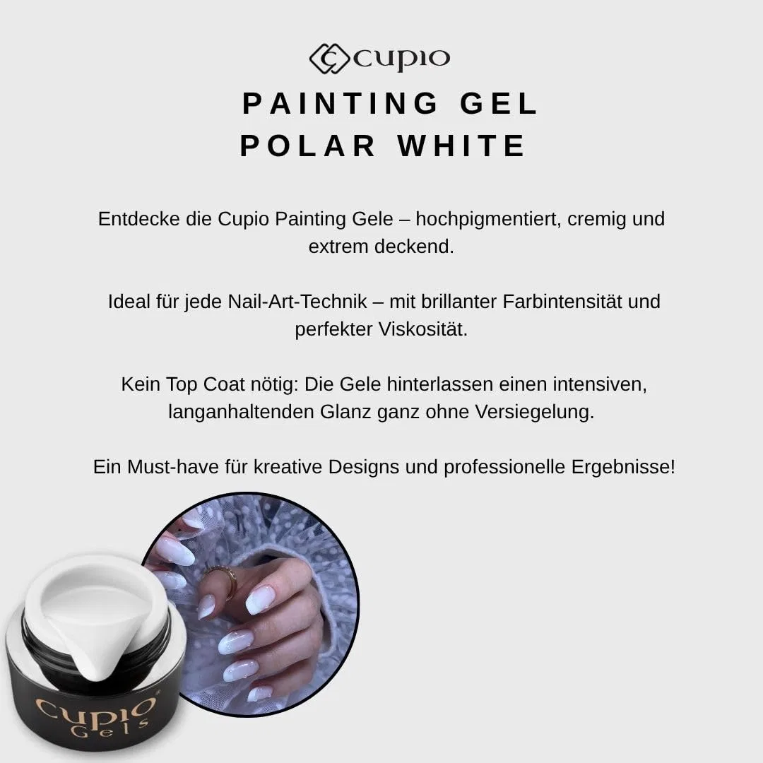 Гель-краска Cupio Painting Gel Polar White для нейл-арта Cupio — фото 2