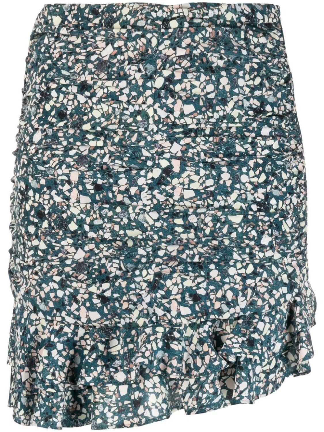 

ISABEL MARANT мини-юбка с абстрактным принтом и оборками, синий