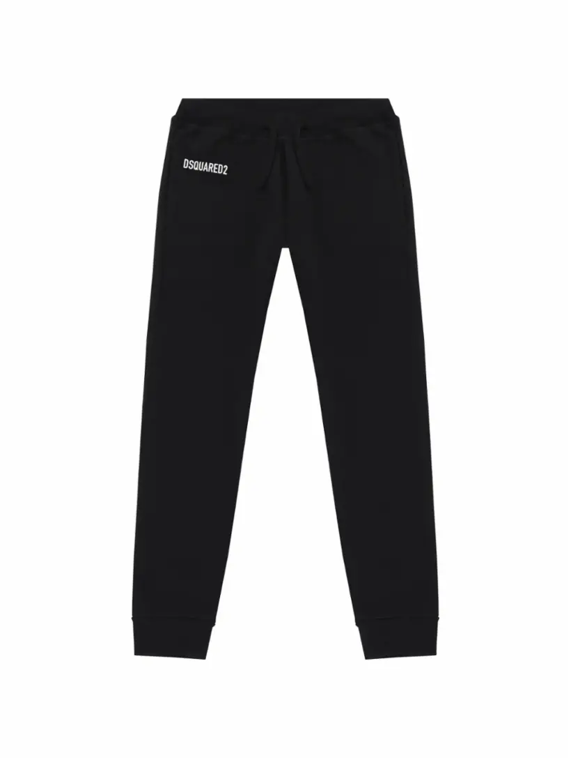 

Хлопковые джоггеры с логотипом Dsquared2, черный