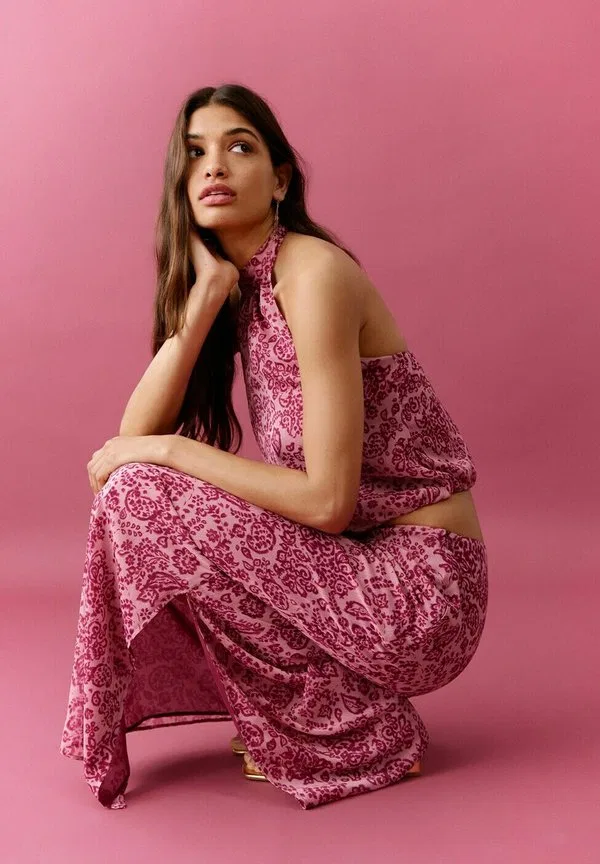 Подростковая длинная юбка Mango Kids, Pink — фото 4