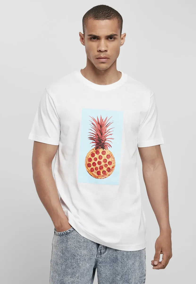

Футболка Mister Tee "Мужская футболка Mister Tee с пиццей и ананасом" Mistertee, белый