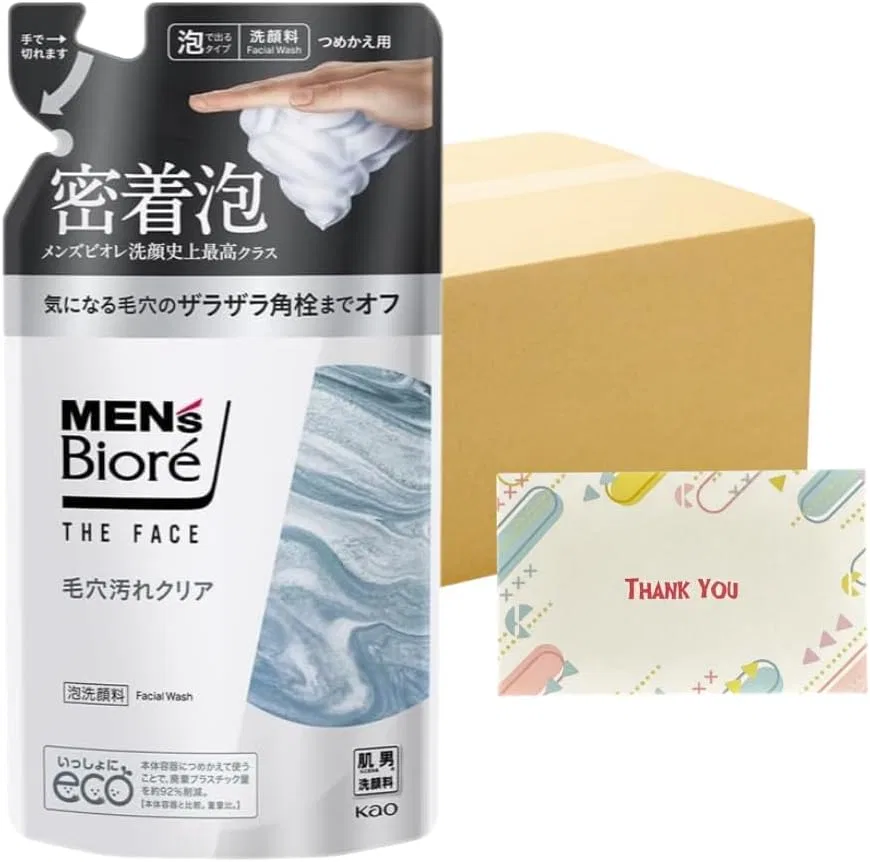 Набор для ухода за кожей Kao Men's Biore The Face Pore Dirt Clear, 24 шт, 170 мл