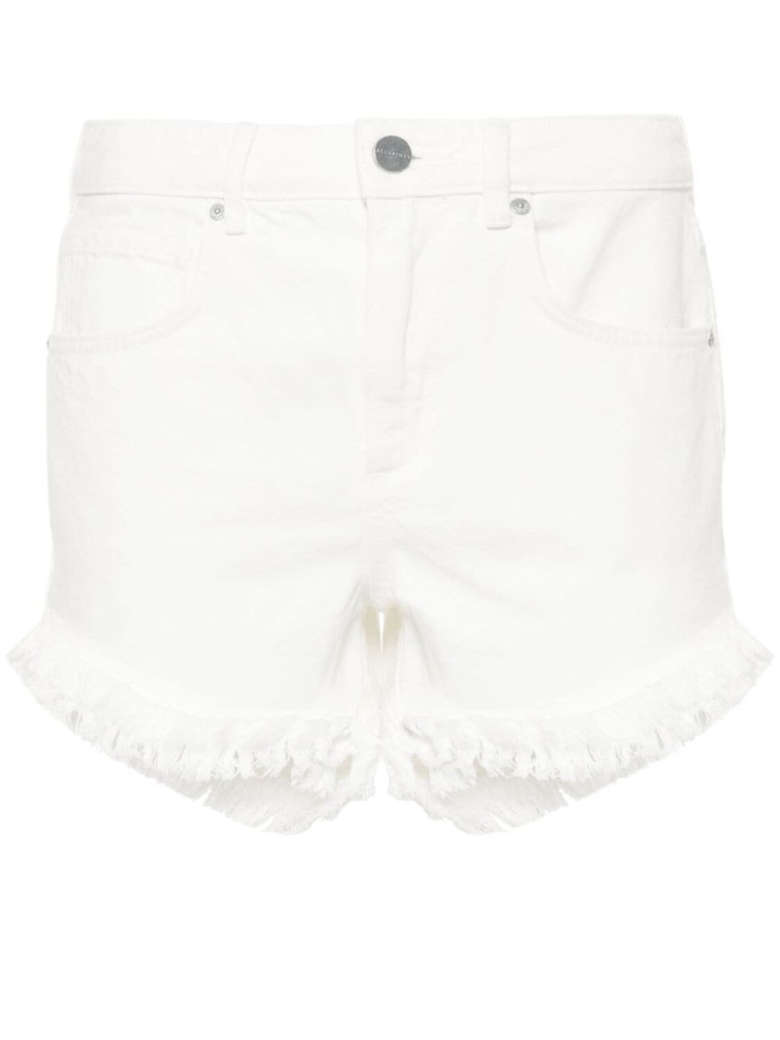 

AllSaints джинсовые шорты Astrid с бахромой, белый