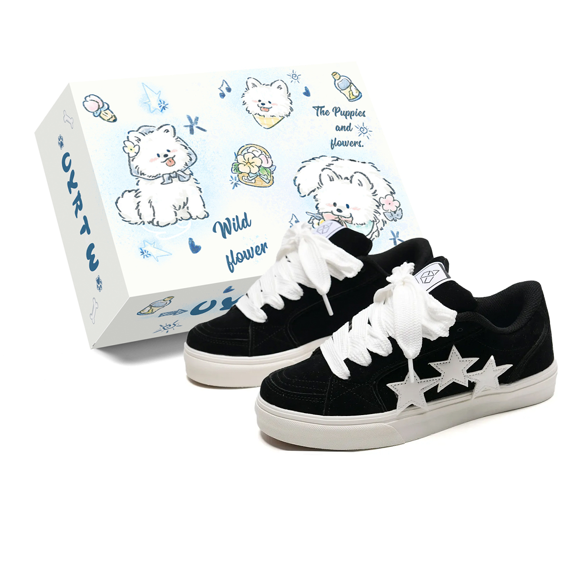 

UYRTW Универсальные скейтерские кроссовки Black Star с защитой от истирания, сбалансированной конструкцией и облегченным дизайном, цвет Black Star